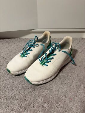 G/FORE White Golf Shoes with Green Accents